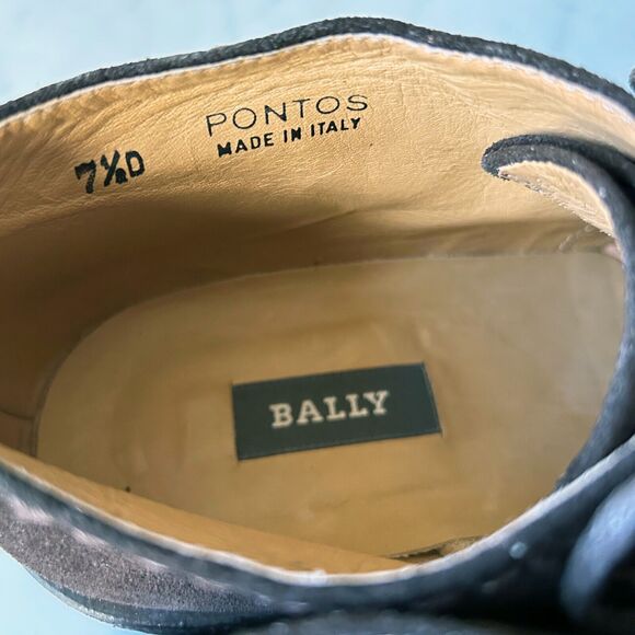 Bally Pontos Chukka Boots Men\'s Size 7.5 D Brown Suede Leather Gum Sole Italy